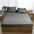Linen Home Solid Fitted Sheet Set - Charcoal